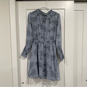 Boohoo Flower Print Lavender Dress US6